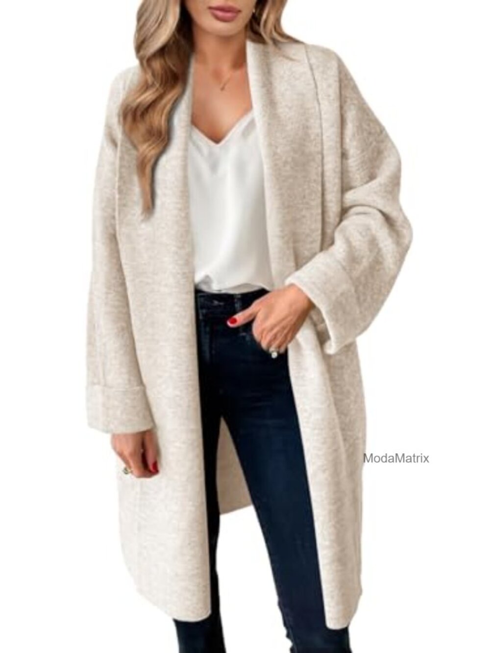 Chunky Knit Long Cardigan Coatigan Open Front Oversized Sweater Jacket